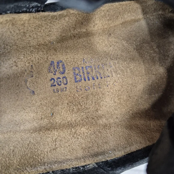 Birkenstock Paris T strap Mary Jane shoes size 40 women's US 9 black leather - Picture 9 of 14